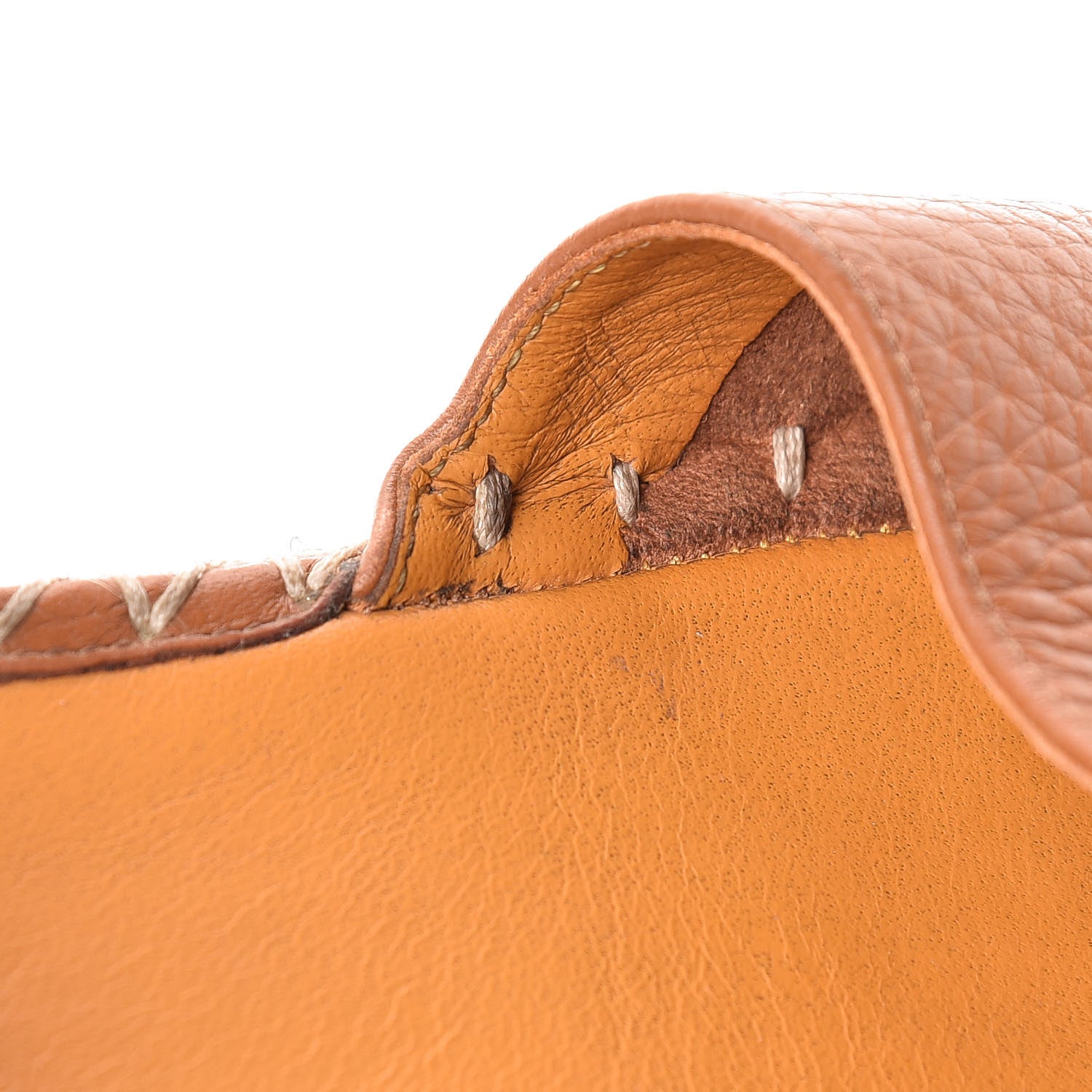 Valentino Garavani Grained Calfskin Rockstud Ankle Wrap Espadrille Flats 37 Cognac 16 of 17