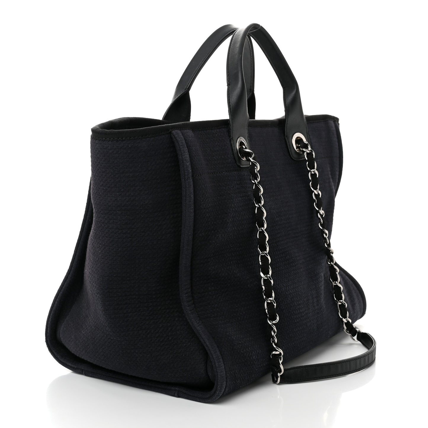Mixed Fibers Medium Deauville Tote Dark Blue