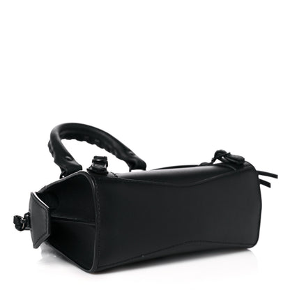 Balenciaga Smooth Calfskin Neo Classic Black Hardware Nano City Crossbody Black 4 of 17