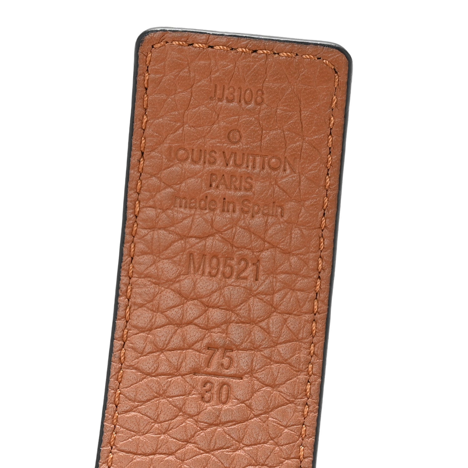 Louis Vuitton Taurillon Calfskin 30mm LV Initiales Reversible Belt 75 30 Black 5 of 6