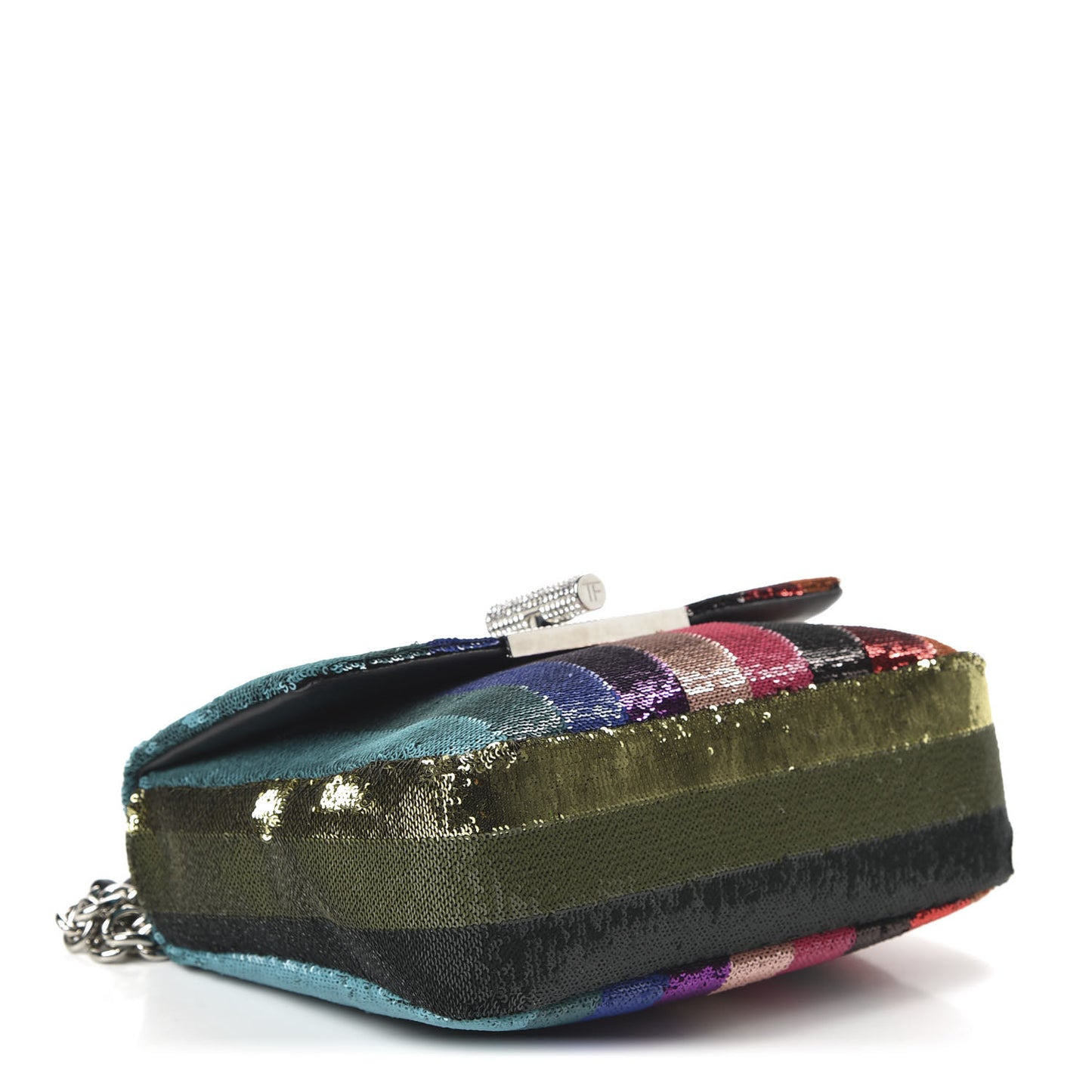 Sequin Soft Rainbow Large Natalia Chain Bag Multicolor