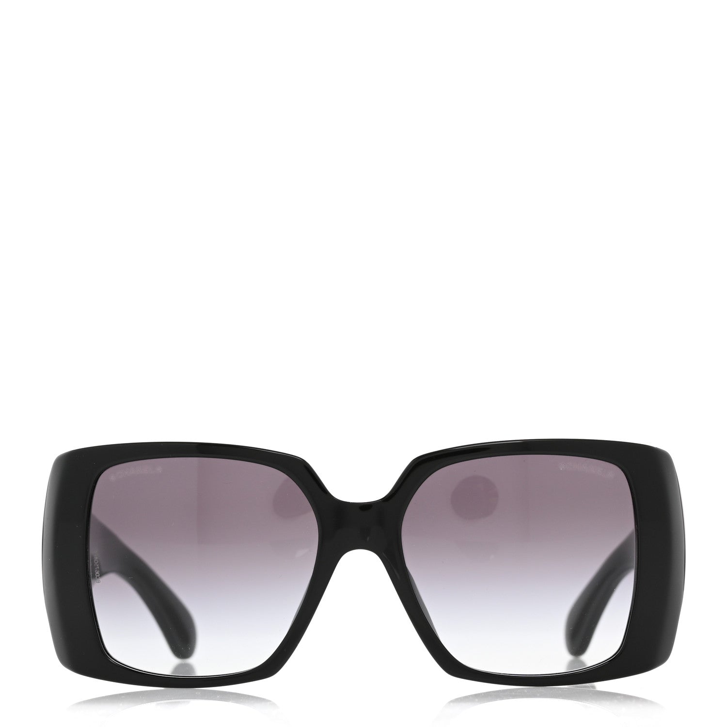 Chanel Acetate Rectangle Sunglasses 71551A Black 2 of 8