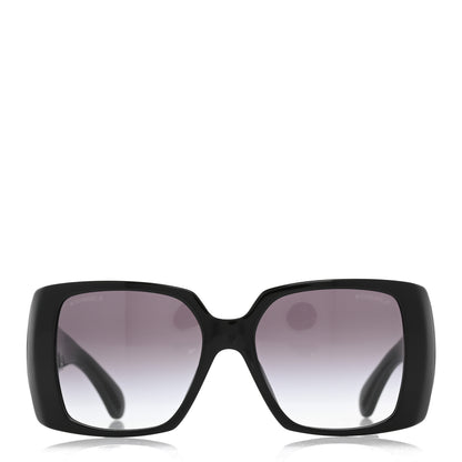 Chanel Acetate Rectangle Sunglasses 71551A Black 2 of 8