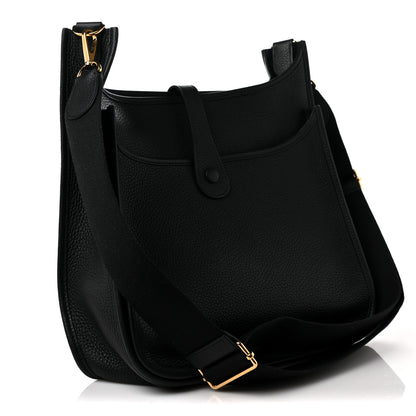 Hermes Taurillon Clemence Evelyne III GM Black 3 of 8