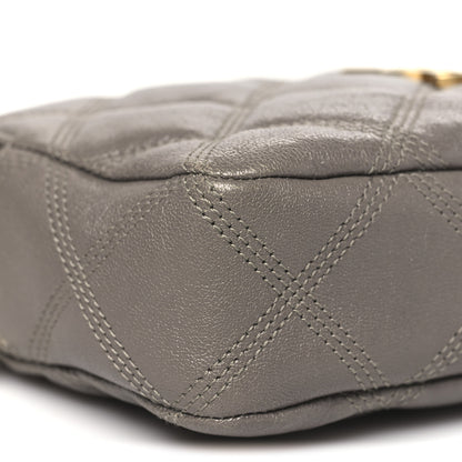 Saint Laurent Grained Lambskin Quilted Mini Becky Double Zip Bag Taupe 10 of 11
