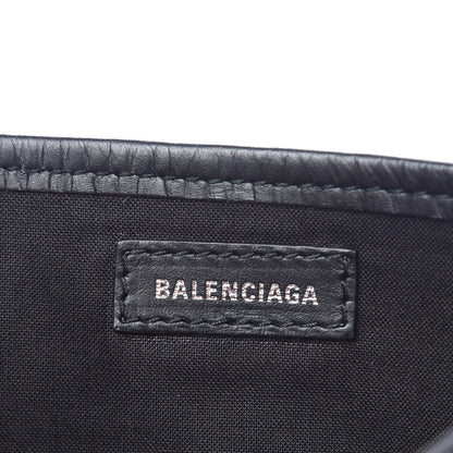 Balenciaga Cotton Canvas Calfskin Navy Cabas XS Natural Black 7 of 11