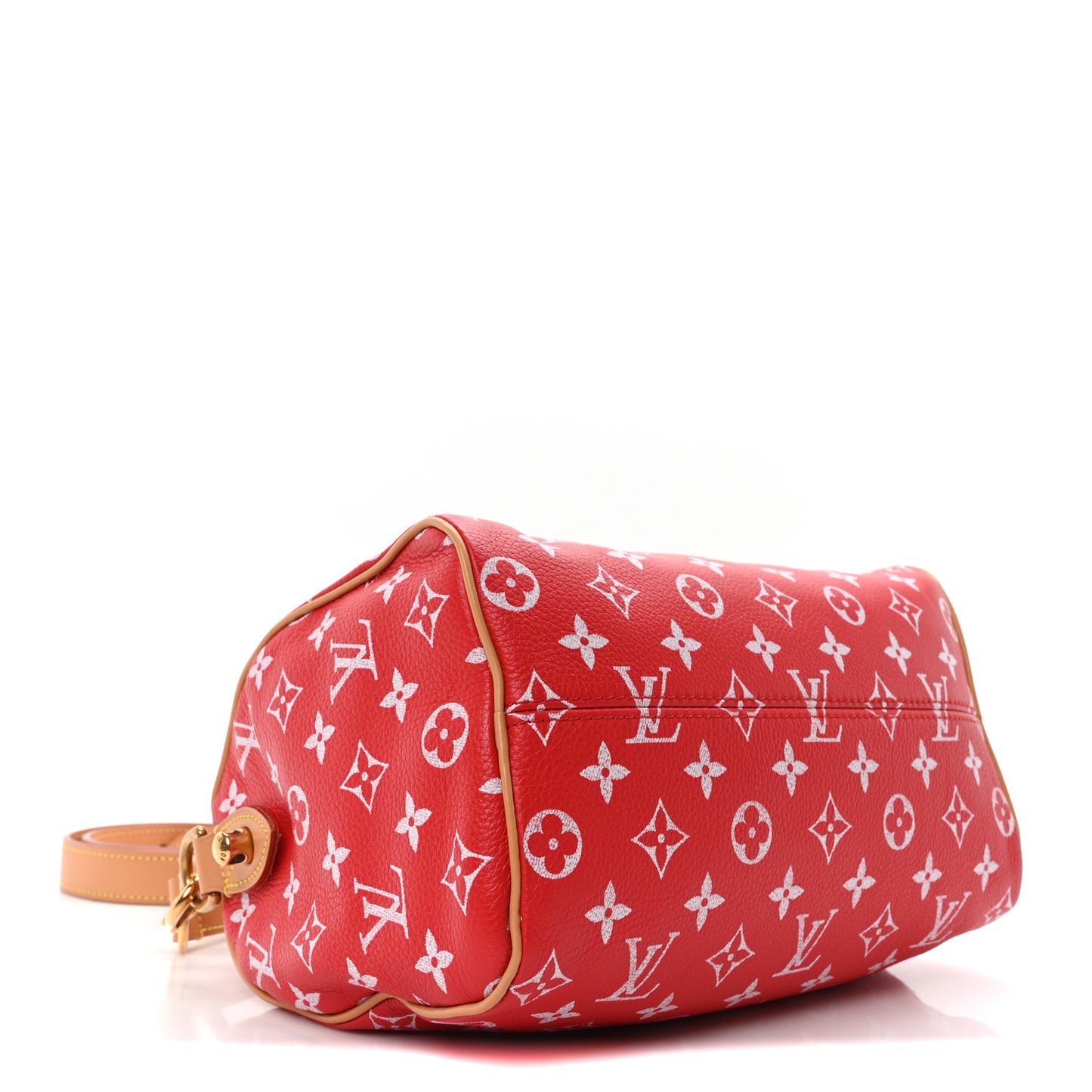 Soft Calfskin Monogram Speedy P9 Bandouliere 25 Red