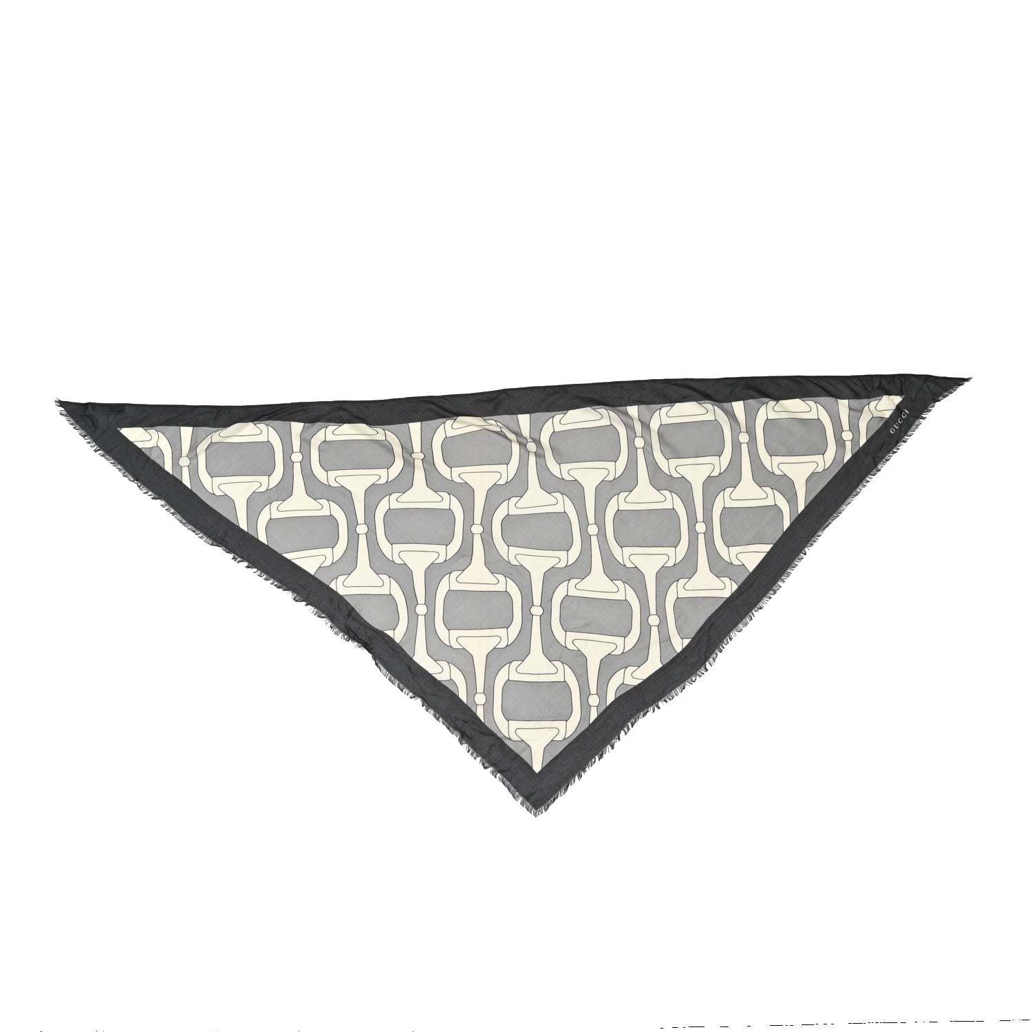 Gucci Silk Horsebit Scarf Gray 1 of 4