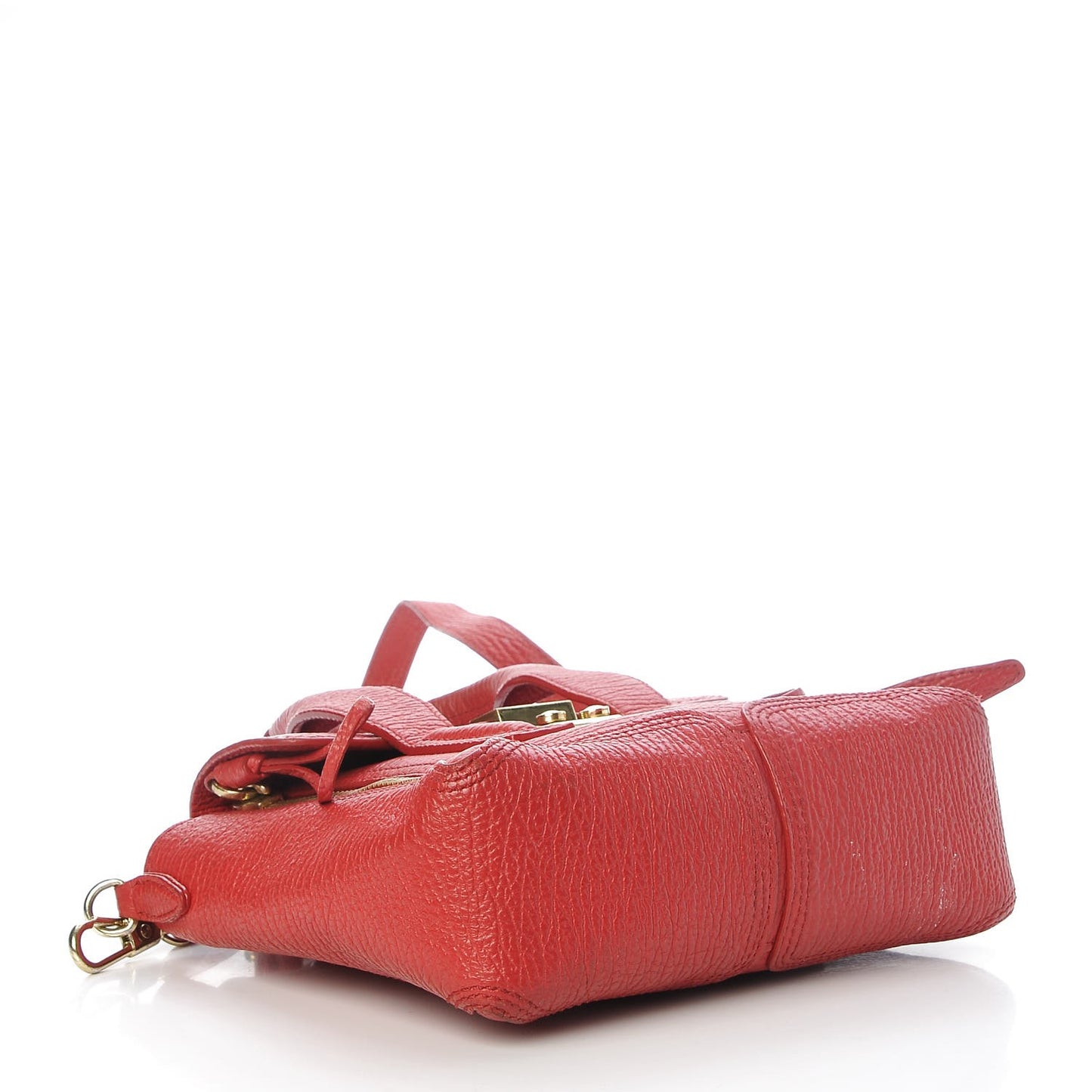 3.1 Textured Calfskin Mini Pashli Satchel Red