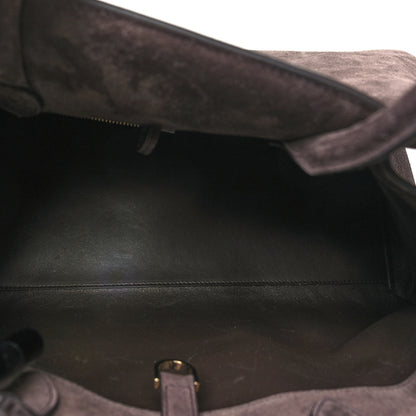 Salvatore Ferragamo Suede Large Hug Bag Concrete 5 of 12