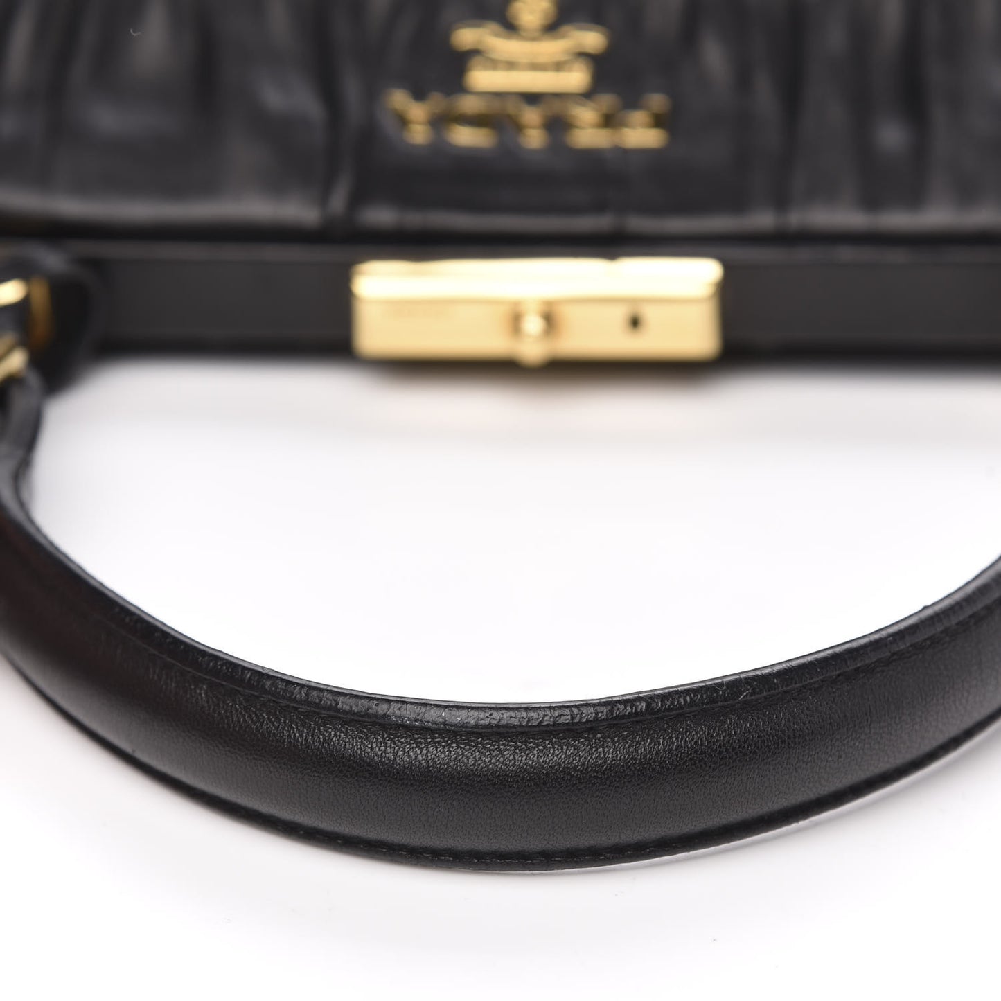 Nappa Dressy Gaufre Framed Tote Black
