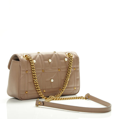 Gucci Calfskin Matelasse Studded Mini Pearly GG Marmont Shoulder Bag Porcelain Rose 3 of 7