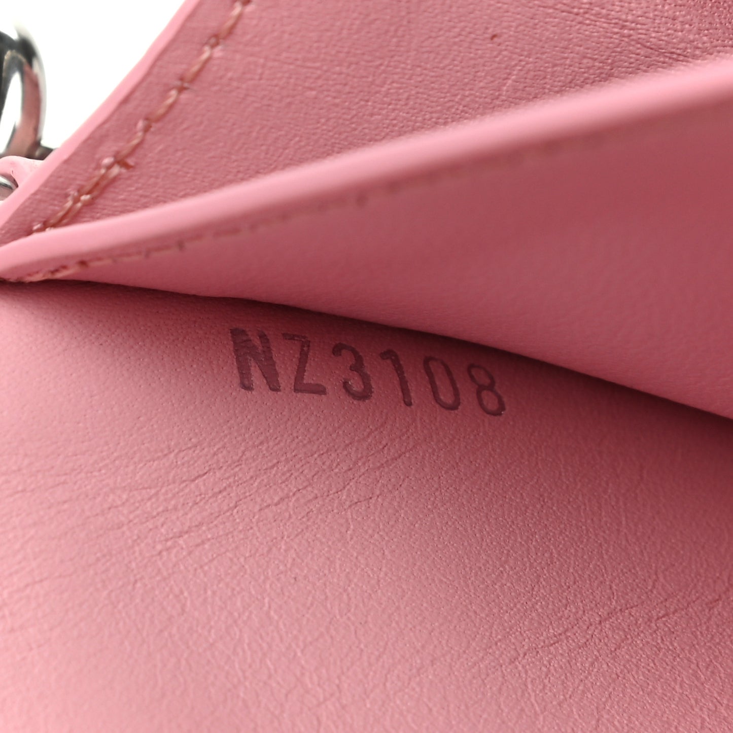 Calfskin New Wave Long Wallet Smoothie Pink