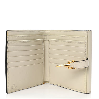 Gucci GG Supreme Monogram Textured Calfskin Web Jackie 1961 French Flap Wallet Beige Ebony Mystic White 5 of 8