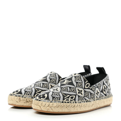Louis Vuitton Jacquard Since 1854 Starboard Espadrille Flats 37 Grey 3 of 8