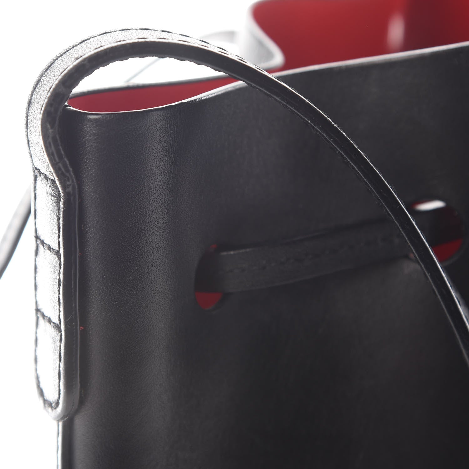 Mansur Gavriel Calfskin Mini Bucket Bag Black Flamma 10 of 11