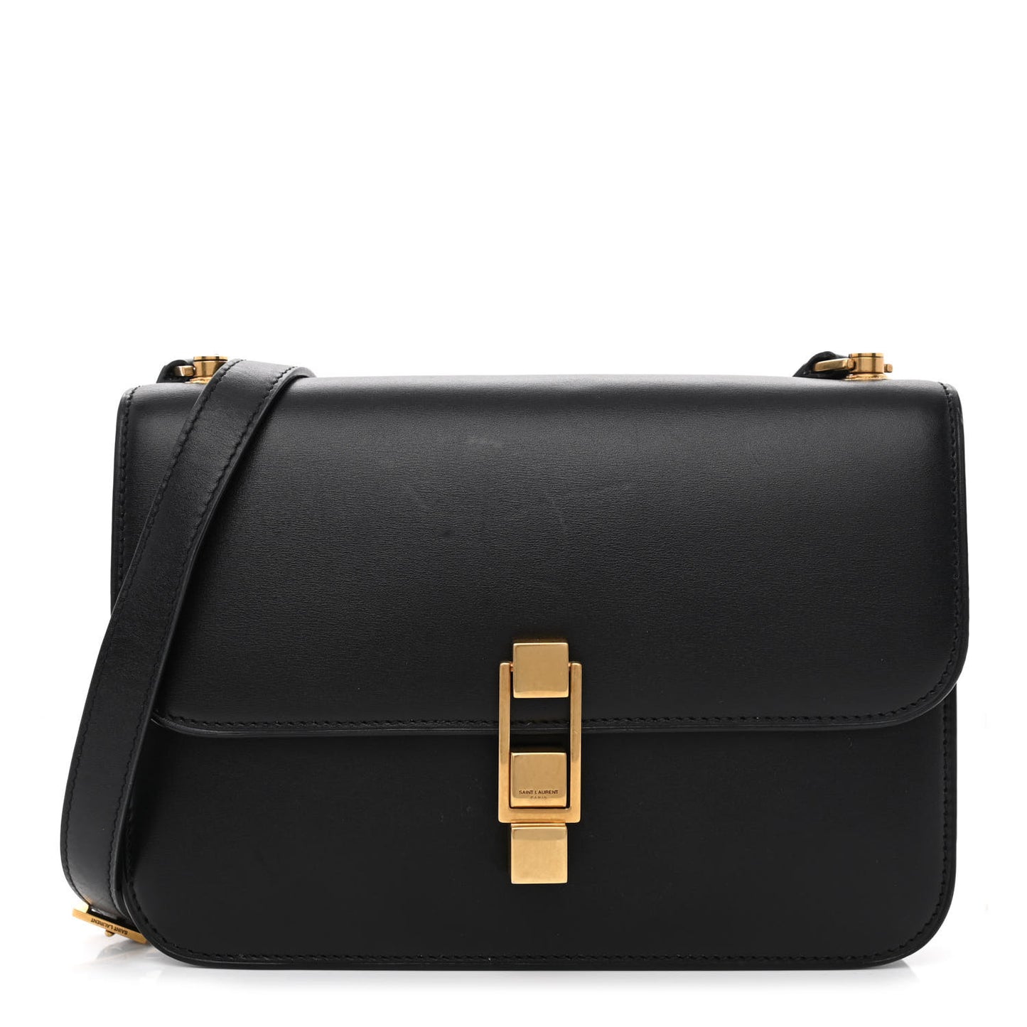 Smooth Calfskin Carre Satchel Black