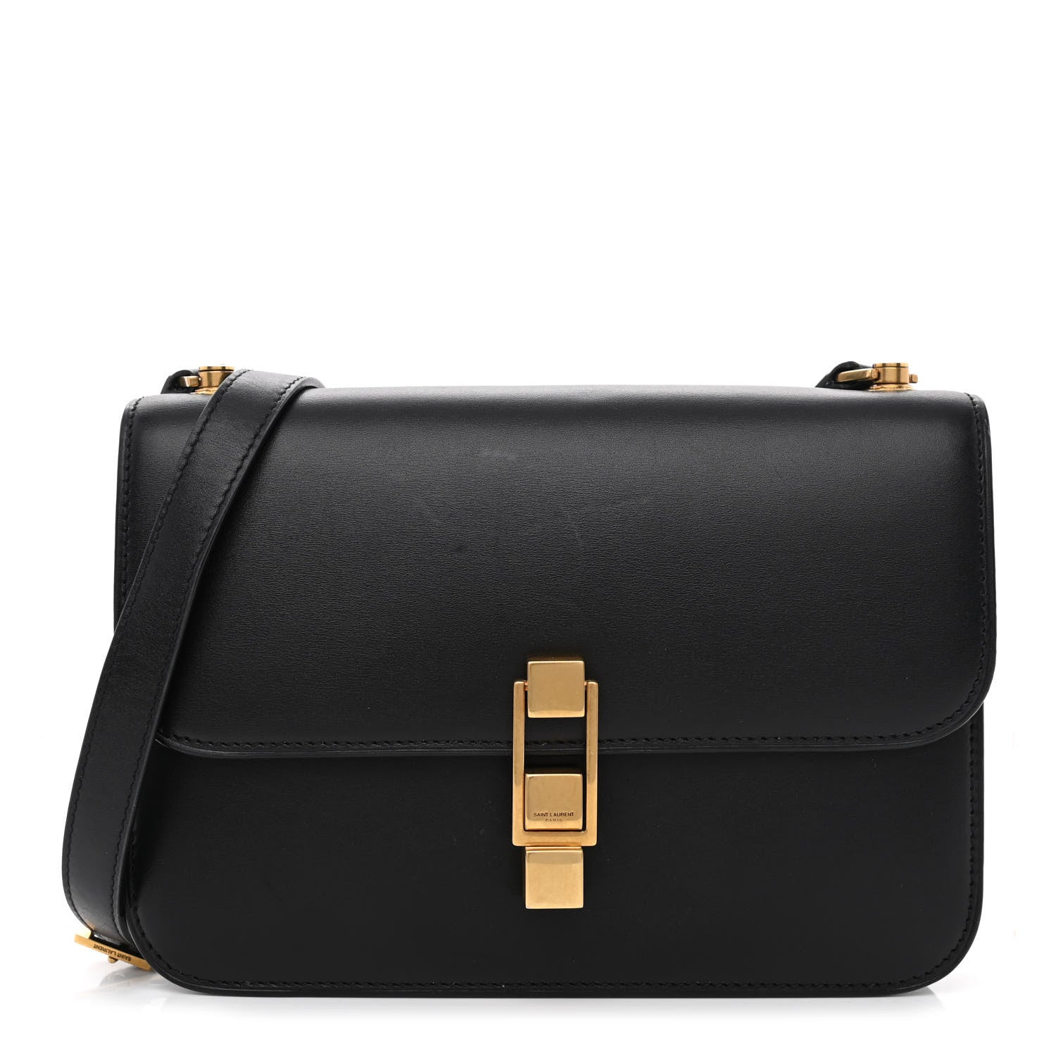 Saint Laurent Smooth Calfskin Carre Satchel Black 1 of 12