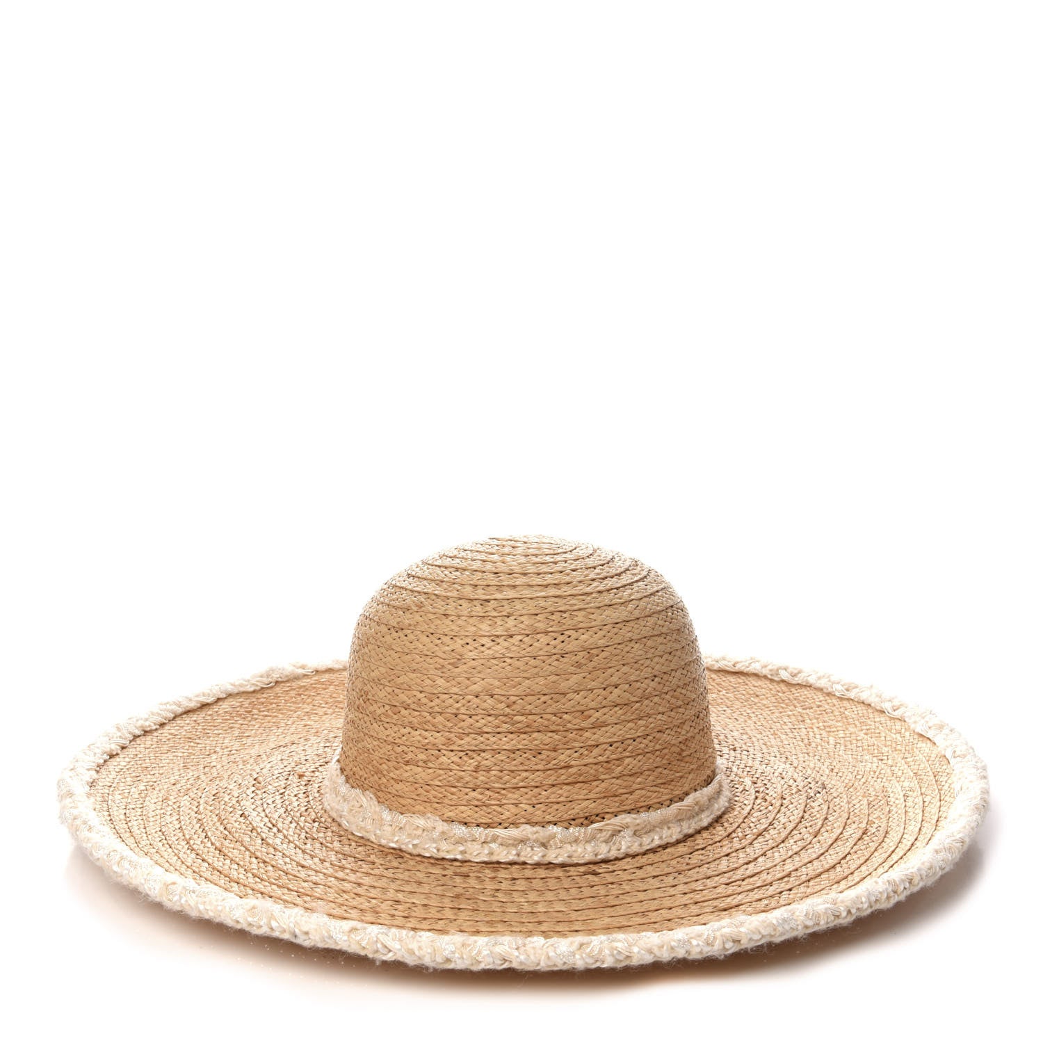 Chanel Straw CC Floppy Hat 57 Beige 1 of 6