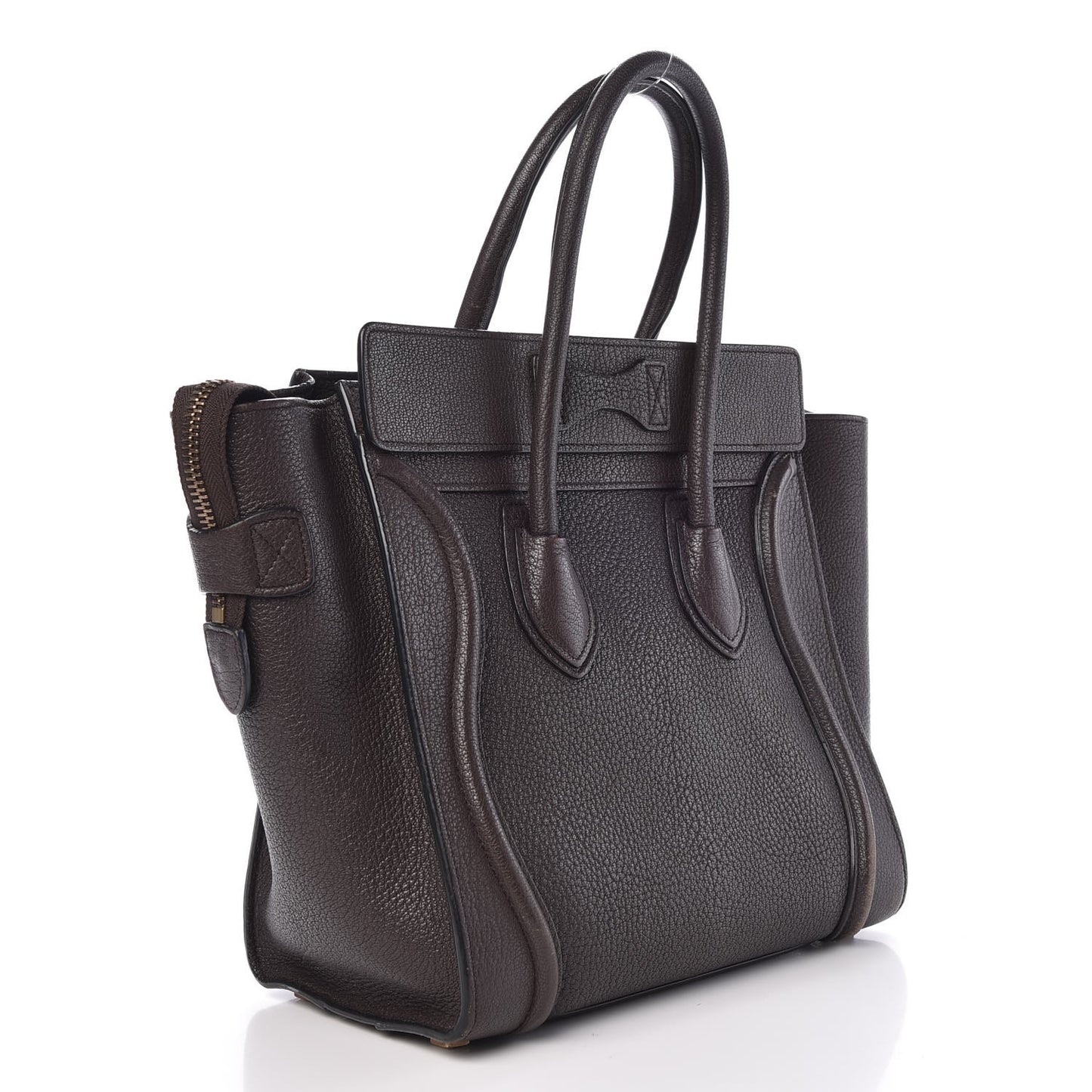 Goatskin Micro Luggage Dark Taupe