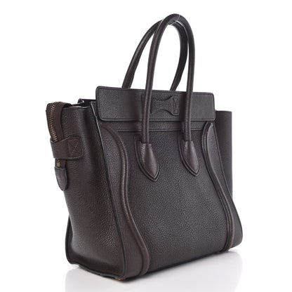 Celine Goatskin Micro Luggage Dark Taupe 3 of 18