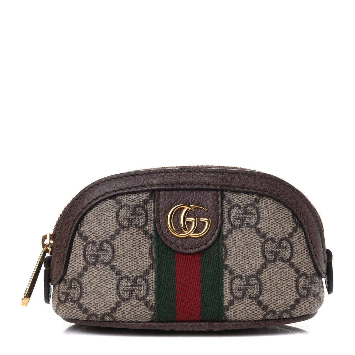 GG Supreme Monogram Web Ophidia Dome Key Pouch Beige New Acero