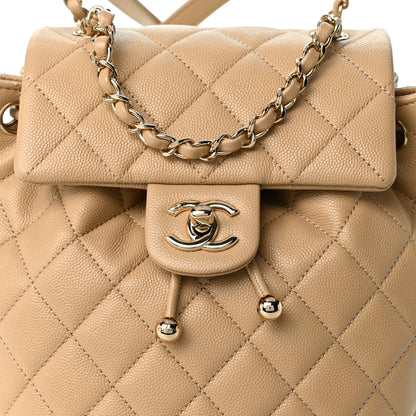 Chanel Caviar Quilted Mini Urban Spirit Backpack Beige 8 of 10