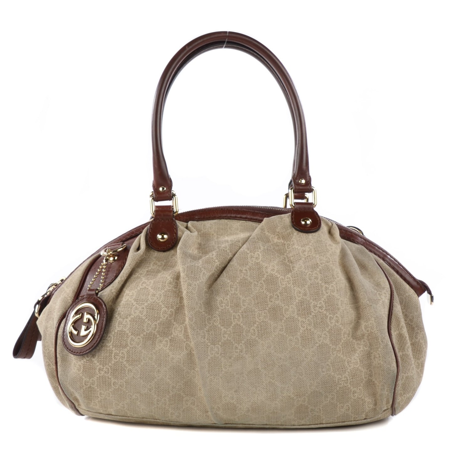 Monogram Cabinato Medium Sukey Boston Brown