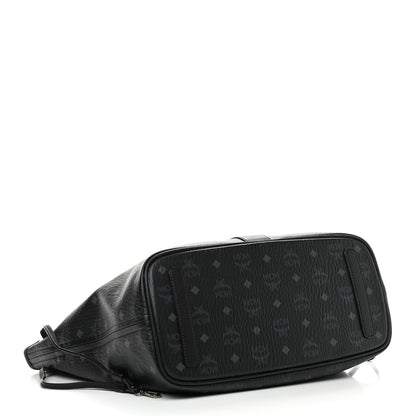 MCM Visetos Medium Liz Reversible Shopper Tote Black 5 of 14