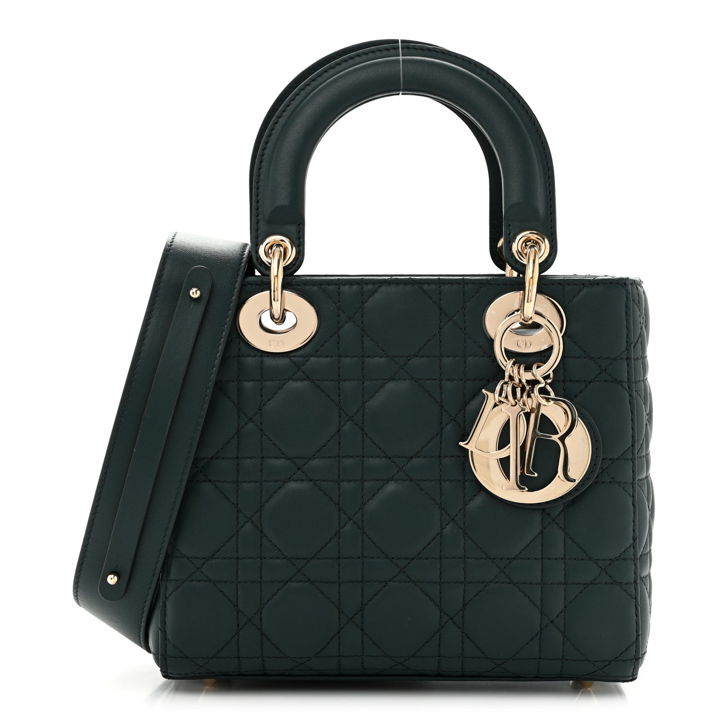 Lambskin Cannage Small My ABCDior Lady Dior Dark Green