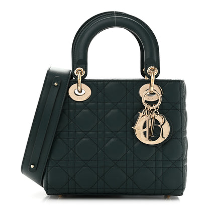 Christian Dior Lambskin Cannage Small My ABCDior Lady Dior Dark Green 1 of 14