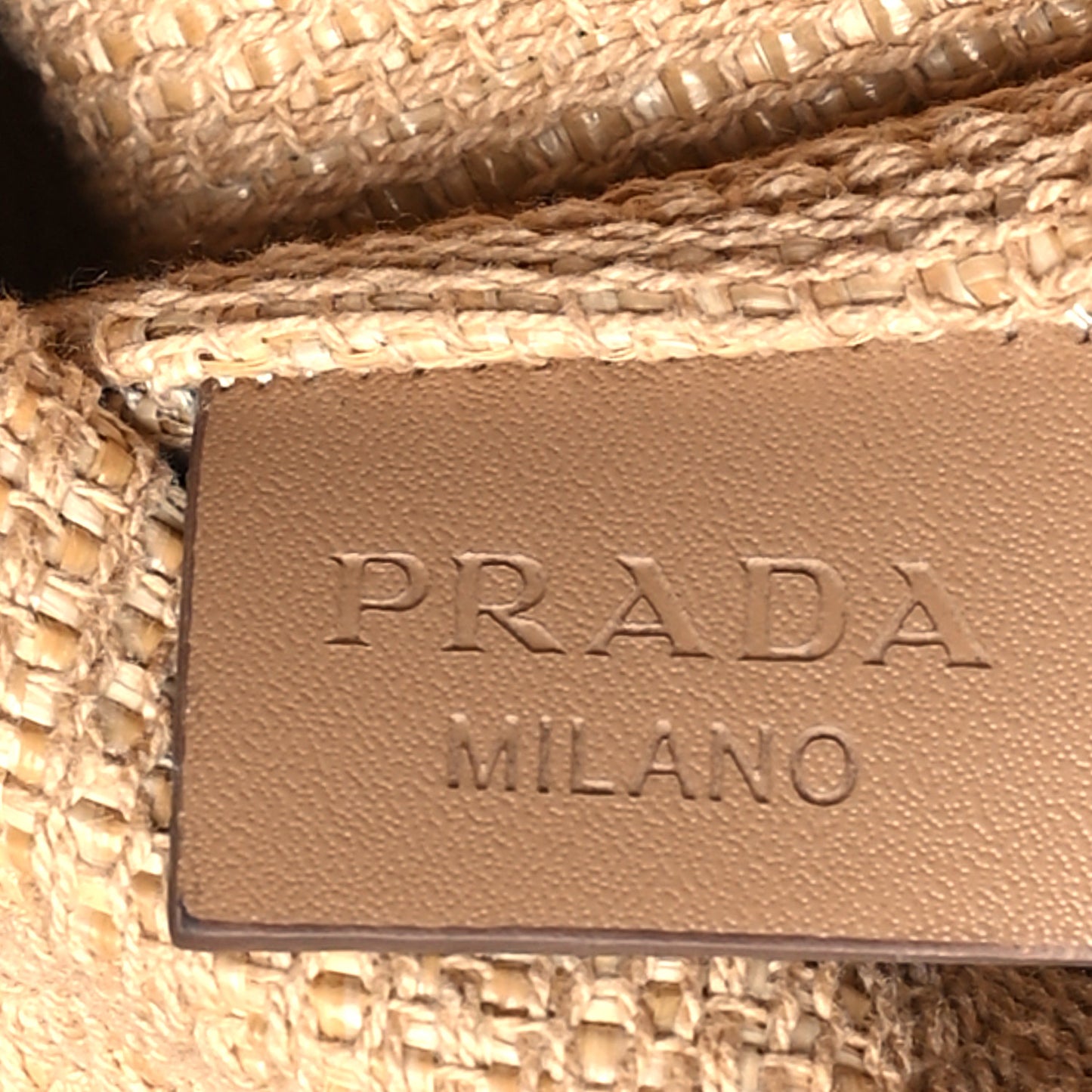 Raffia Logo Tote Naturale