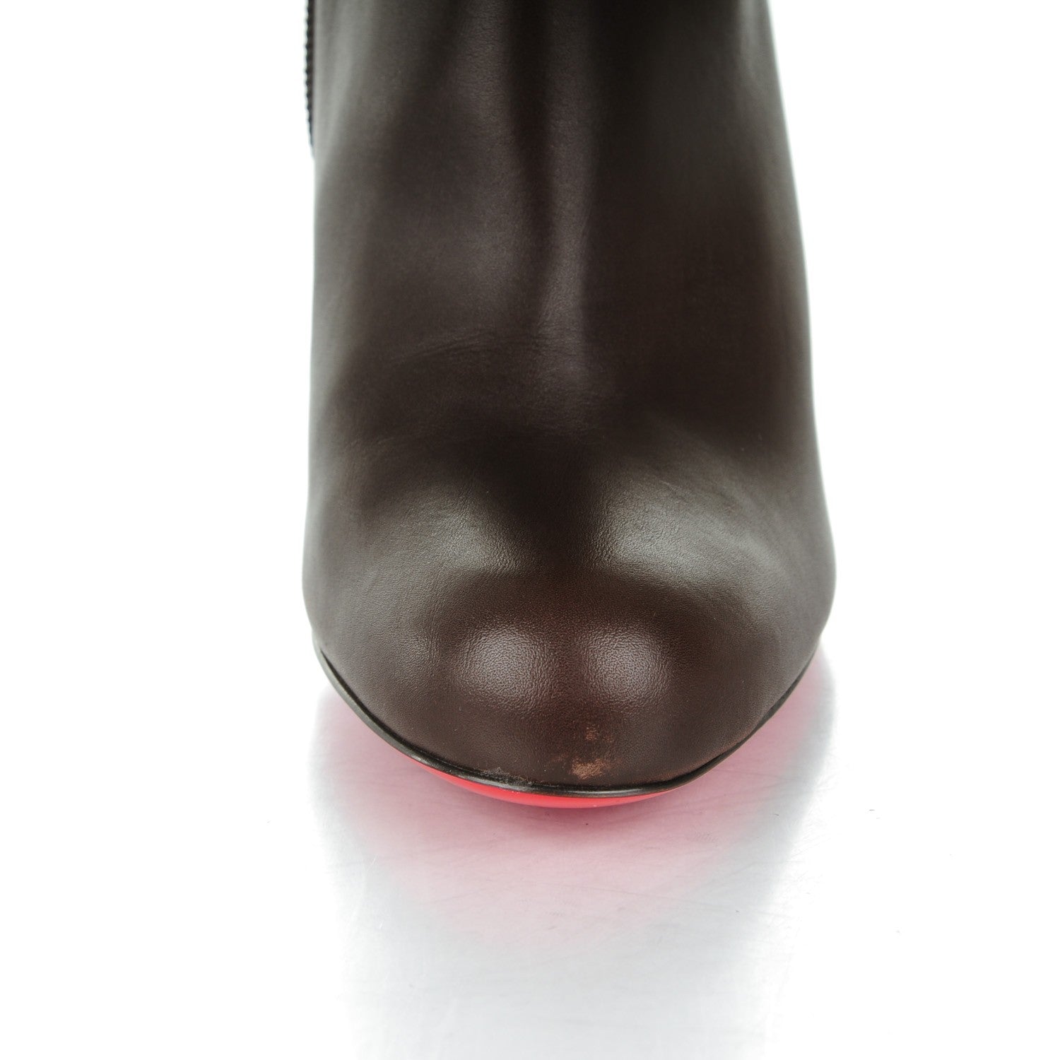 Christian Louboutin Calfskin Miss Tack Botta 85 Boots 36 Dark Brown 8 of 9
