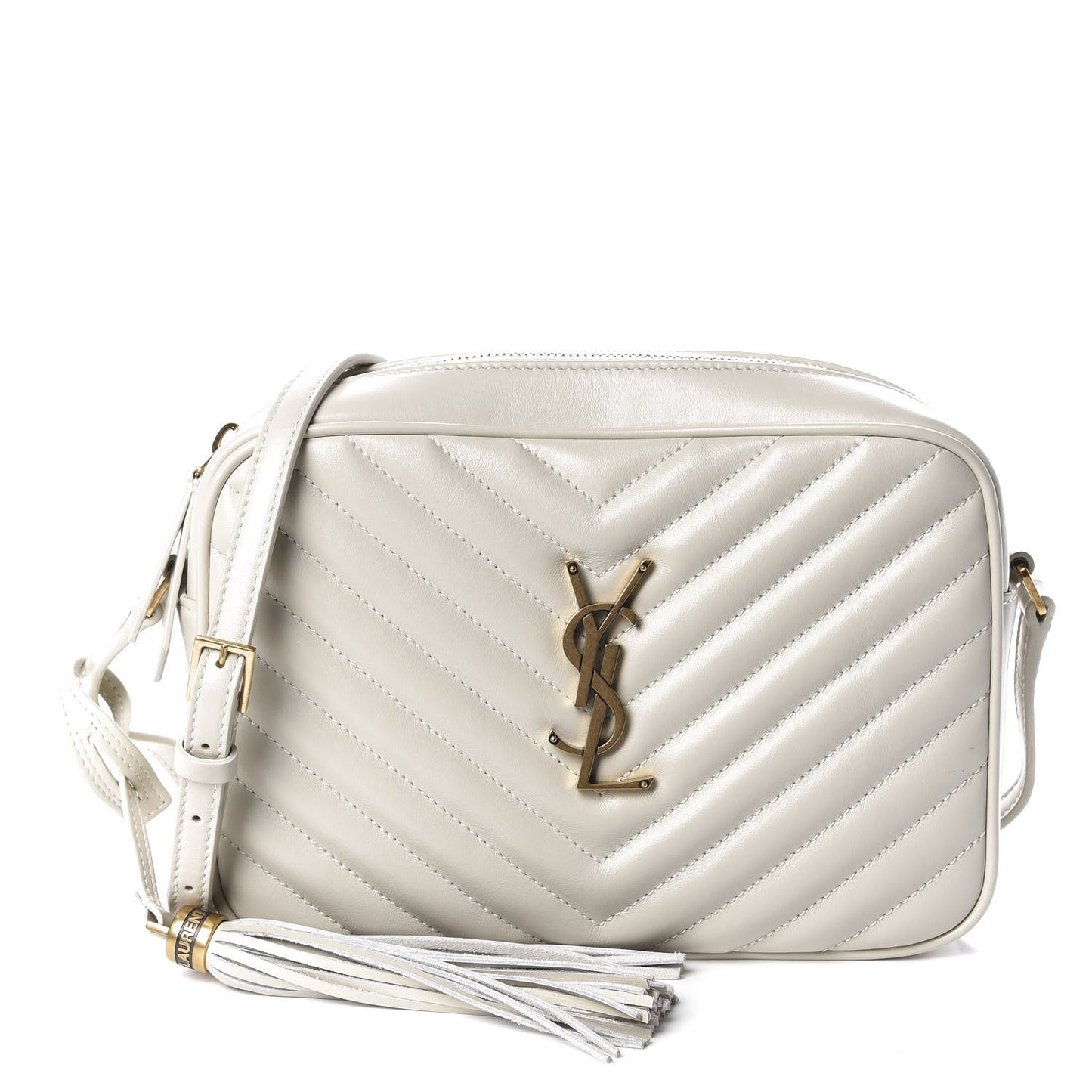 Calfskin Matelasse Monogram Lou Camera Bag Crema Soft