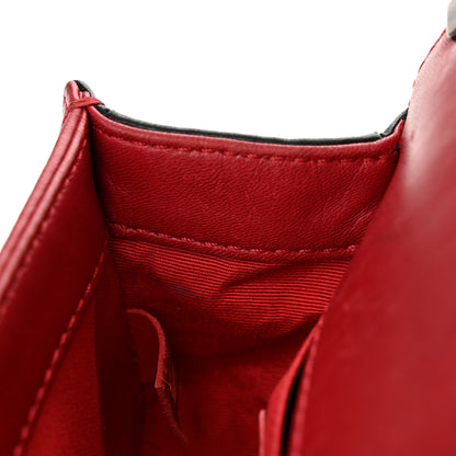 Chanel Calfskin Quilted Mini Boy Flap Black Red 14 of 18