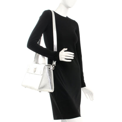 Christian Dior Metallic Calfskin Medium Diorever Flap Silver 2 of 12