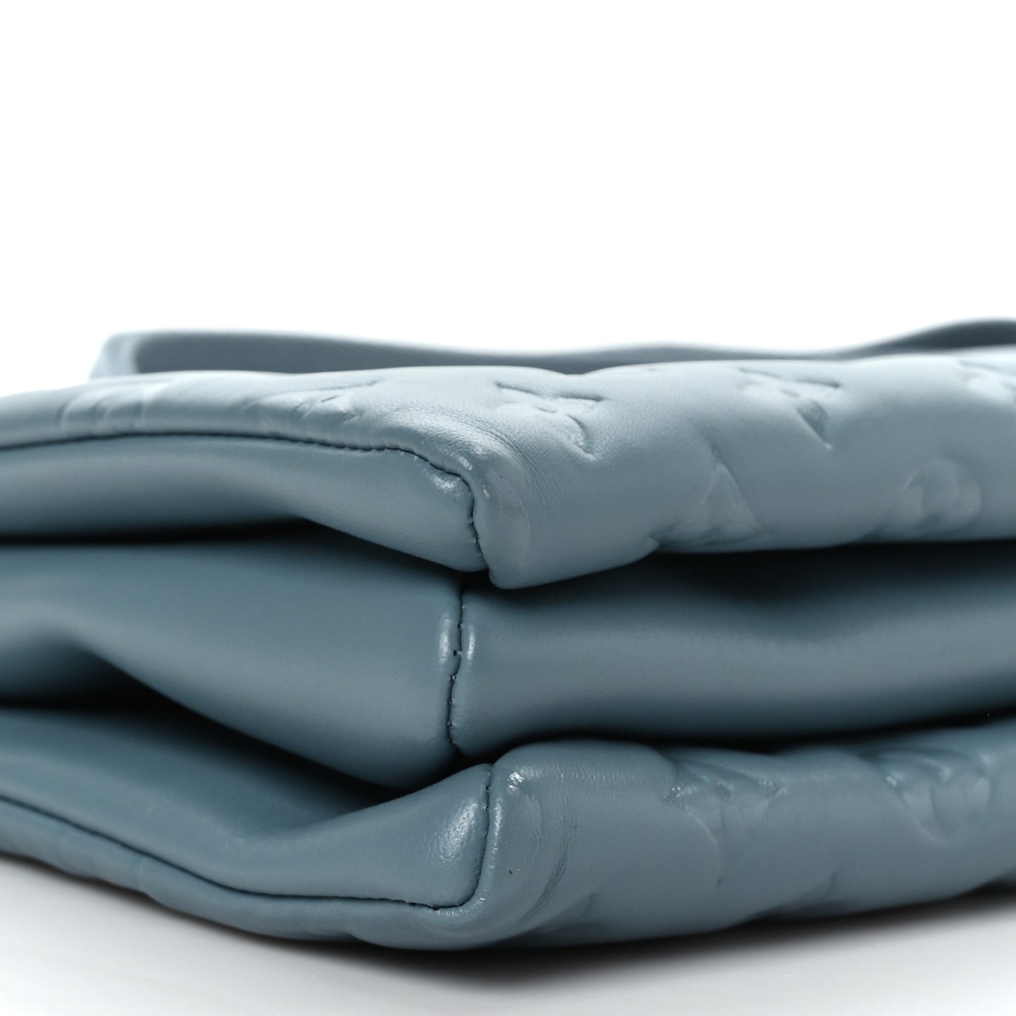 Lambskin Embossed Monogram Coussin PM Blue Glacier