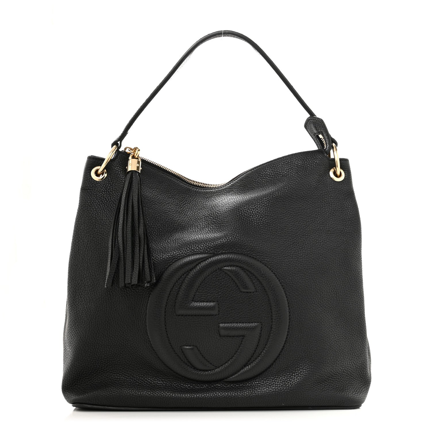 Gucci Pebbled Calfskin Large Soho Hobo Black 1 of 12
