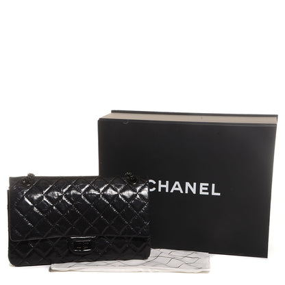 Chanel Glazed Calfskin 2.55 Reissue Flap 226 Black 5 of 9