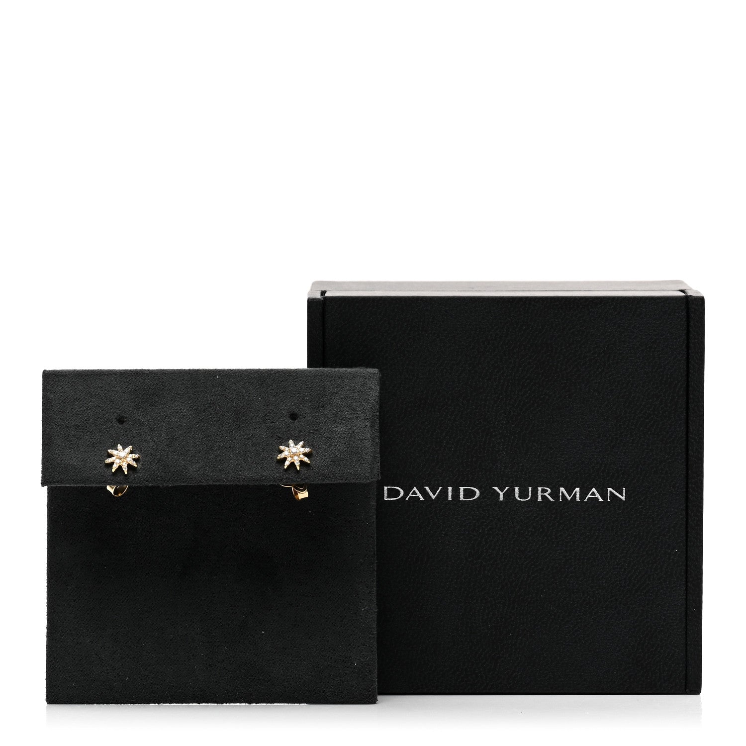 David Yurman 18K Yellow Gold Diamond Petite Starburst Earrings 5 of 5