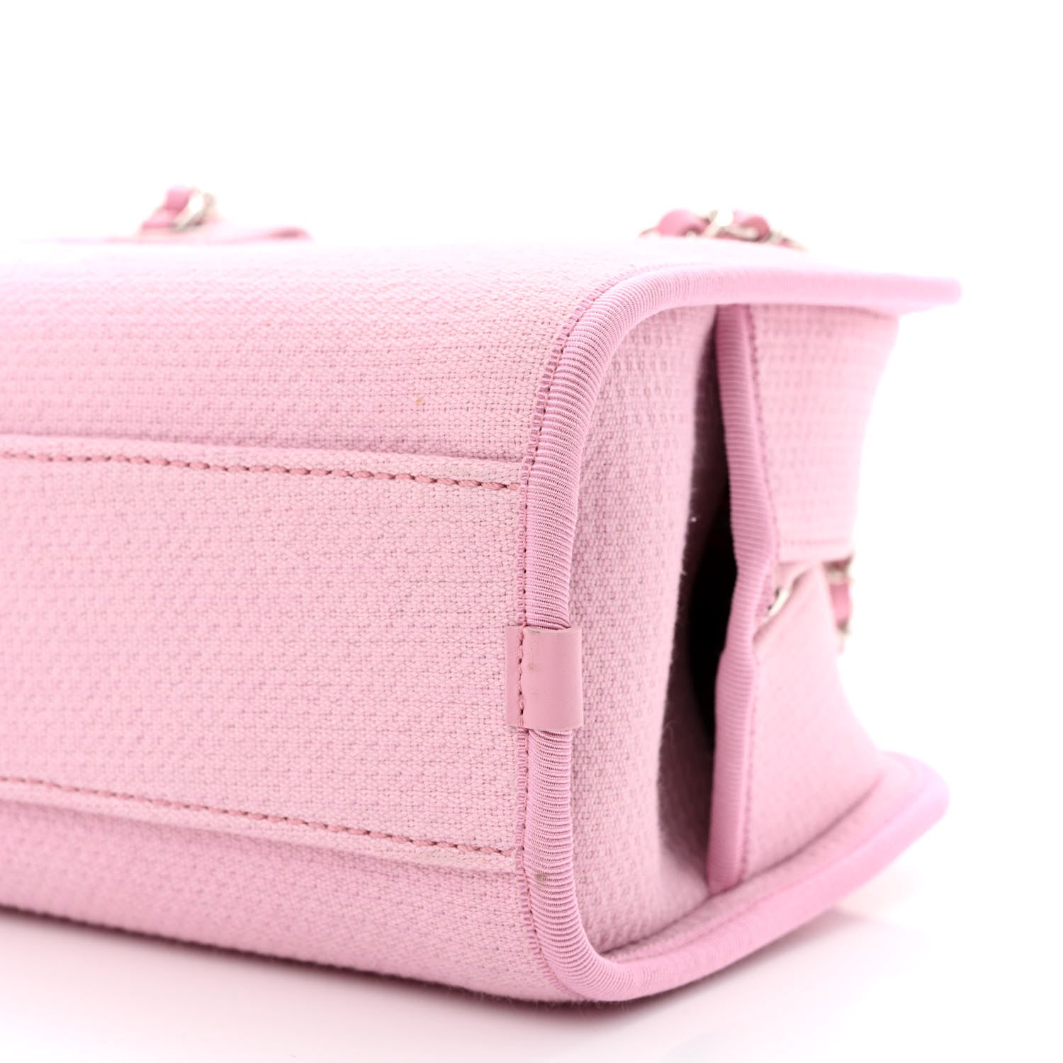 Chanel Canvas Deauville Small Bowling Bag Pink 10 of 10