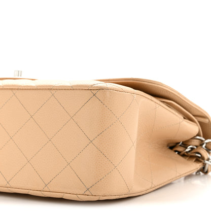 Chanel Caviar Quilted Jumbo Double Flap Beige Clair 10 of 14