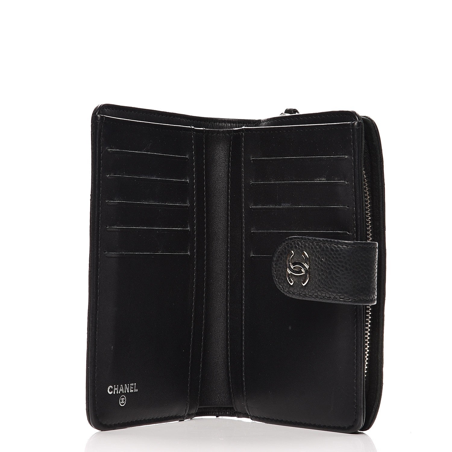 Chanel Iridescent Caviar Quilted Zipped Pocket Wallet Black 5 of 8