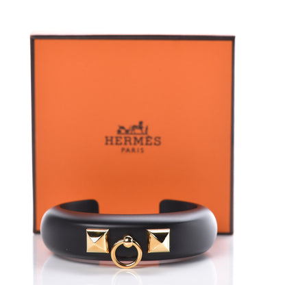 Hermes Pearwood Medor Fine Cuff S Bracelet Black 6 of 6
