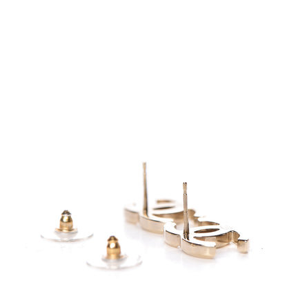 Chanel Metal CC Earrings Gold 3 of 5