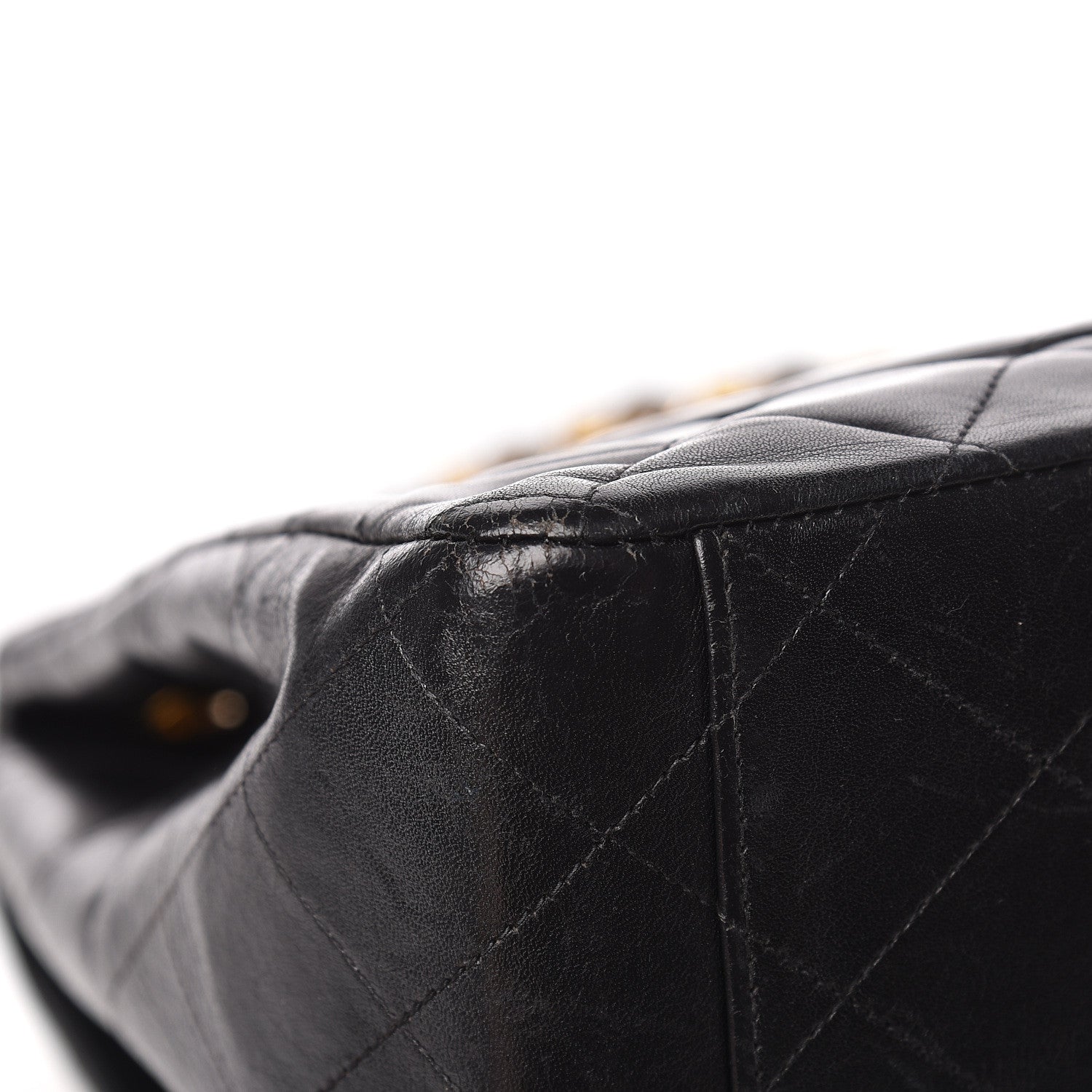 Chanel Lambskin Quilted XL Jumbo Single Flap Black 11 of 20