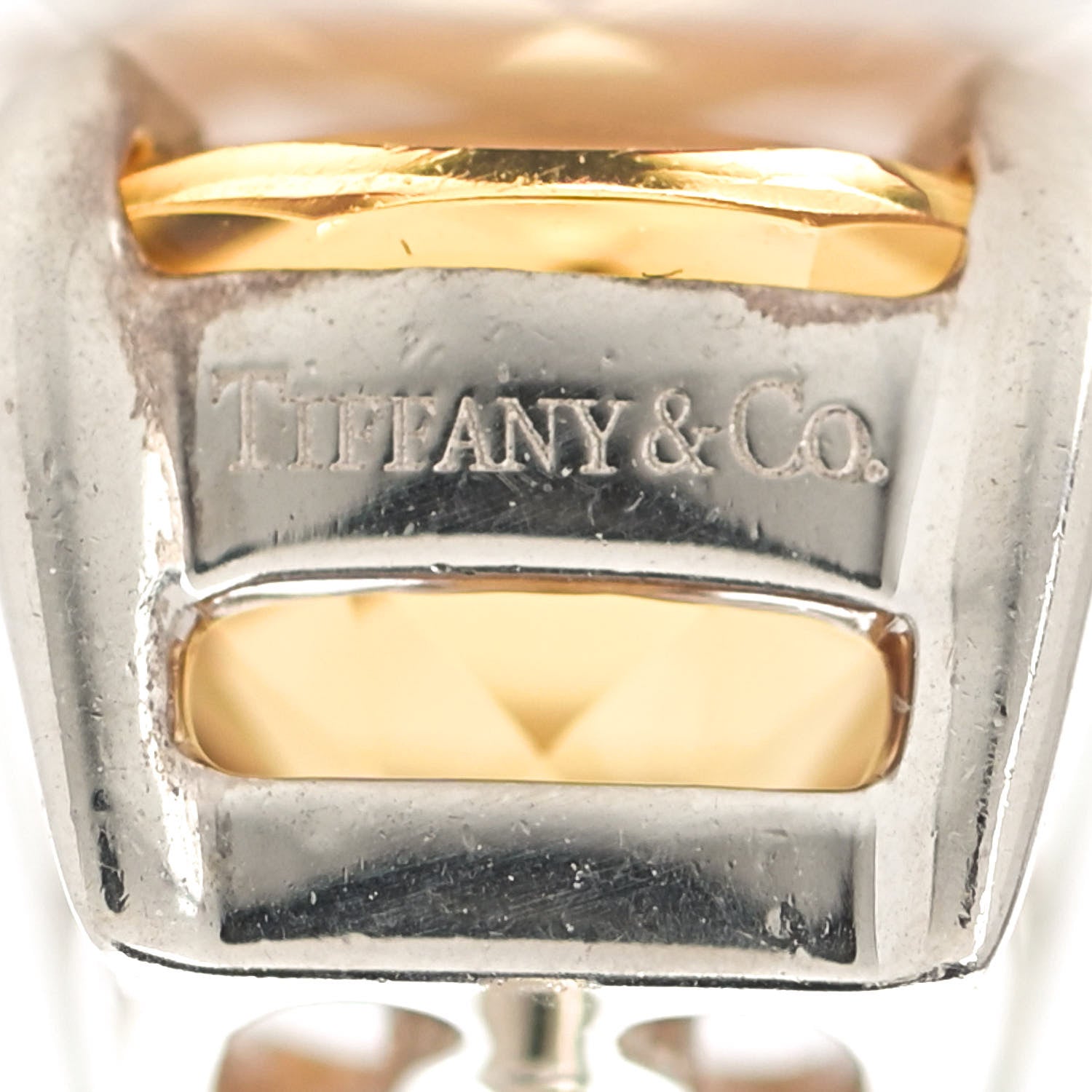 Tiffany Sterling Silver Citrine Stud Earrings 5 of 6