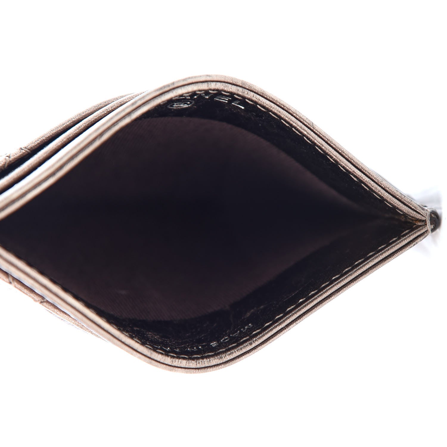 Chanel Metallic Aged Calfskin Quilted Reissue Card Holder Bronze 5 of 11