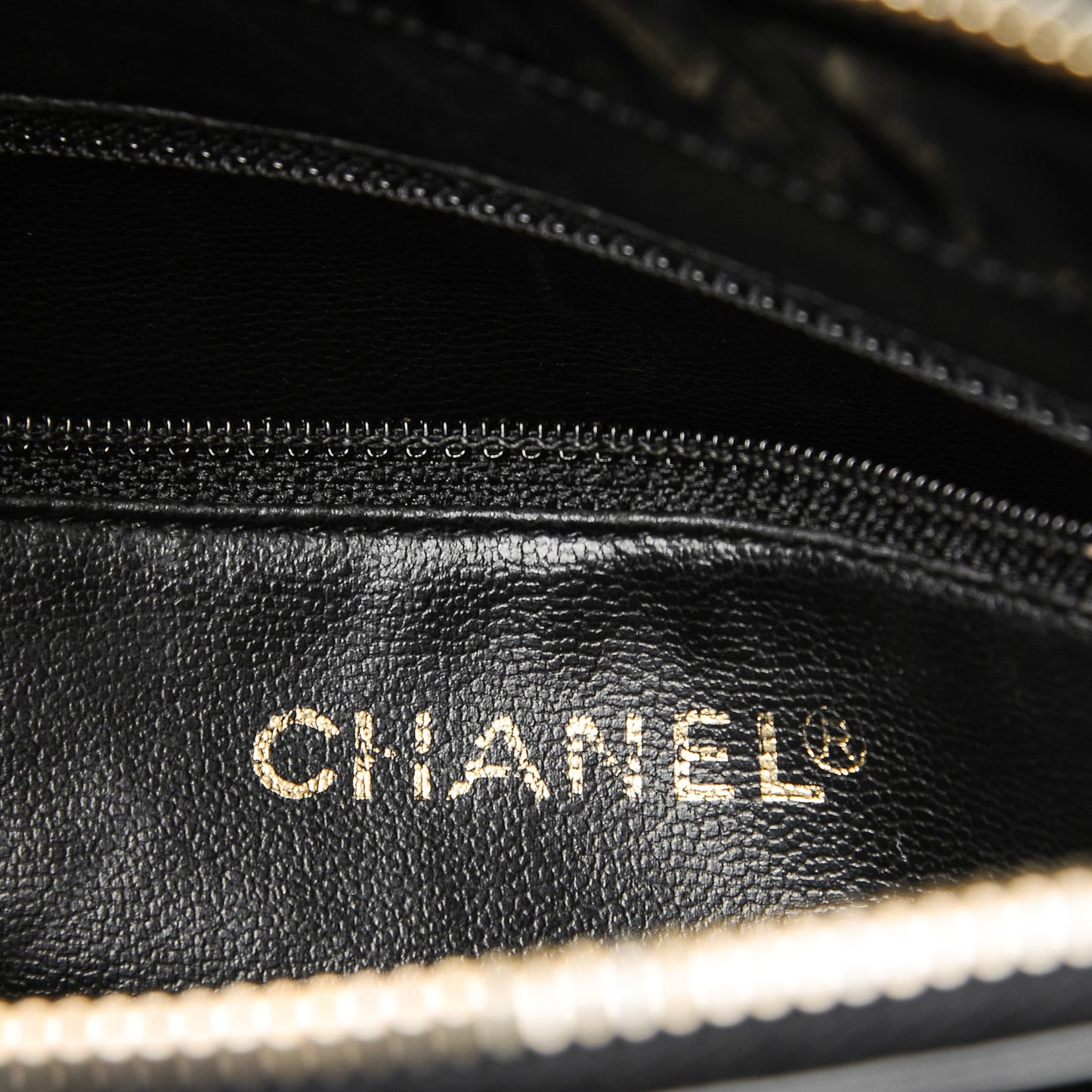 Patent CC Shoulder Bag Black