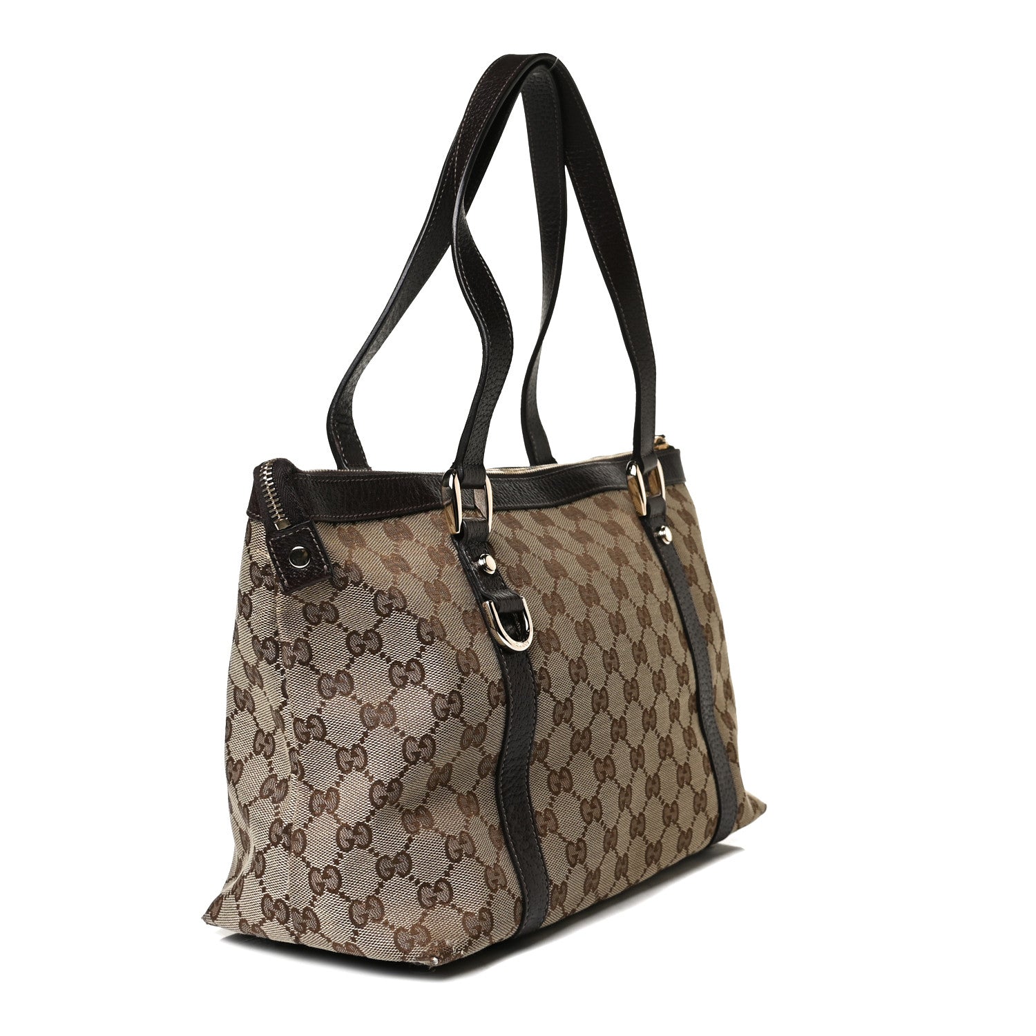 Gucci Monogram Medium Abbey Tote Dark Brown 3 of 20